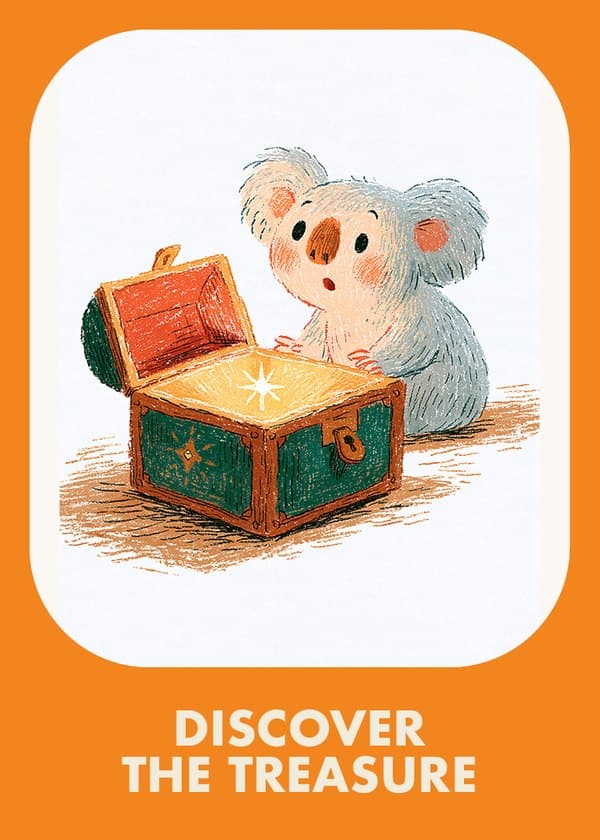 Discover the Treasure card