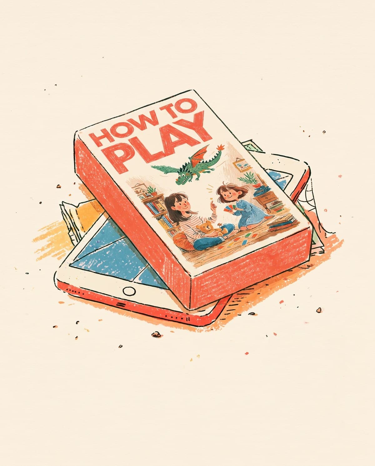 The How To Play box lying on top of a cracked tablet